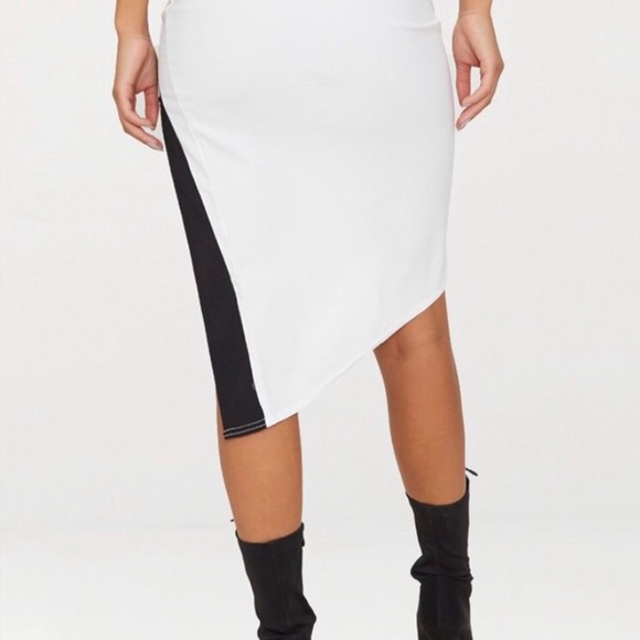 Pretty little things white high split skirt - Picture 3 of 3